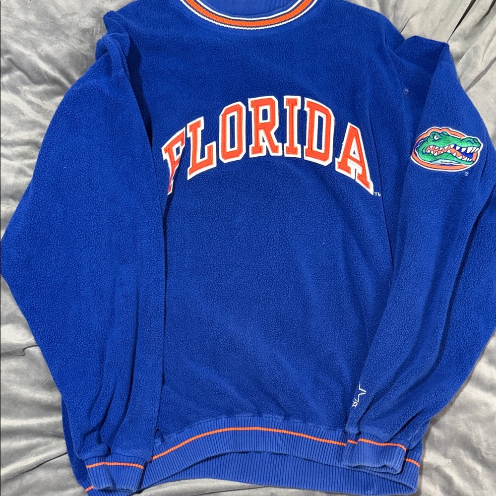 STARTER Royal Blue Florida Crewneck with Orange Lettering